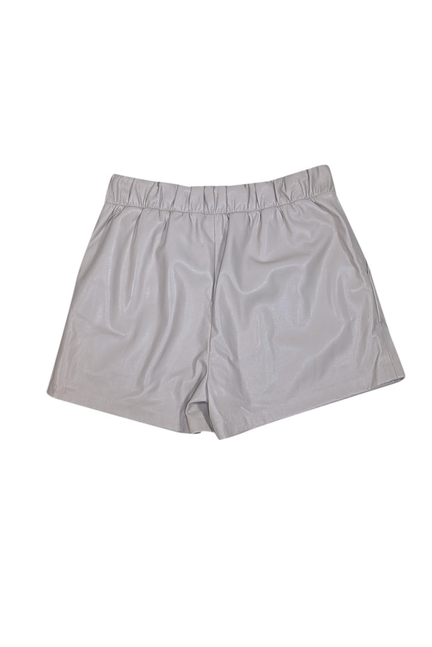Anine Bing - Beige Vegan Leather Shorts Sz M - Current Boutique