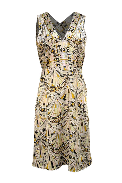 Emilio Pucci - Pastel Pink, Green, & Blue Abstract Print Mini Dress Sz S - Current Boutique