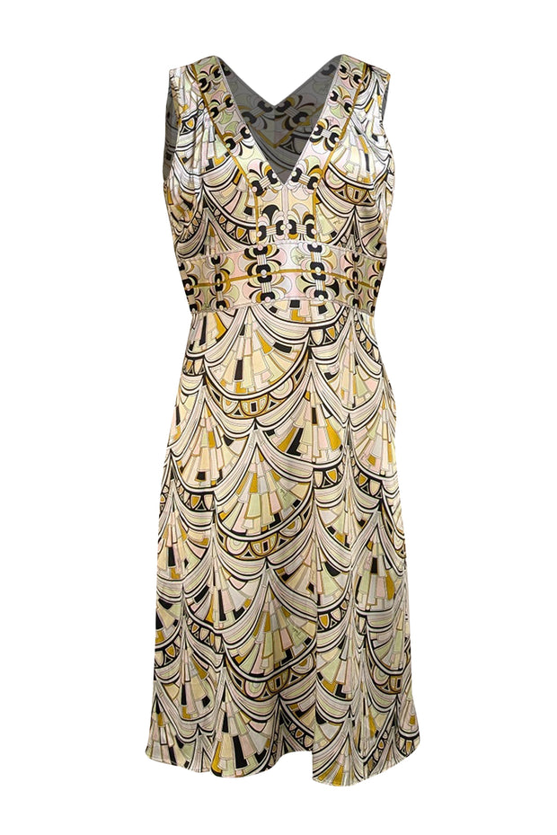 Emilio Pucci - Pastel Pink, Green, & Blue Abstract Print Mini Dress Sz S - Current Boutique