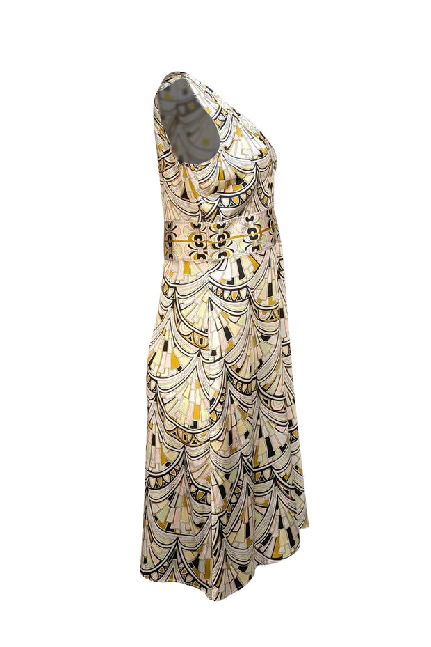 Emilio Pucci - Pastel Pink, Green, & Blue Abstract Print Mini Dress Sz S - Current Boutique