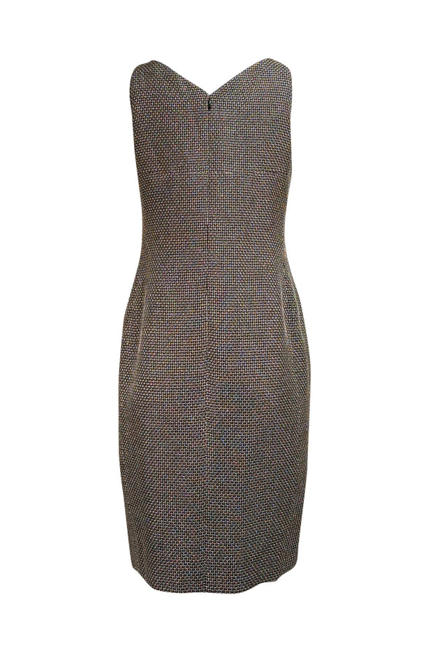 Chanel - Black & Silver Blend Sleeveless Tulip Front Dress Sz 8 - Current Boutique