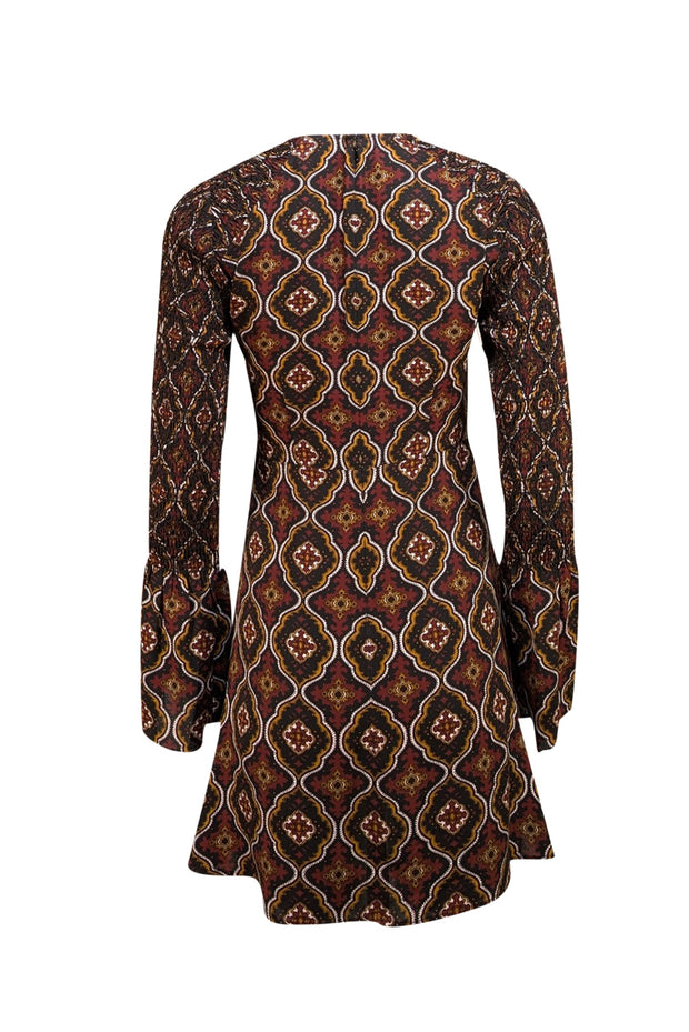 A.L.C. - Black Multi Print Medallion Print "Alexa" Mini Dress Sz 4 - Current Boutique