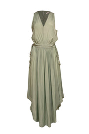 Ramy Brook - Green Sleeveless Tie Waist V-Neckline Dress Sz M - Current Boutique
