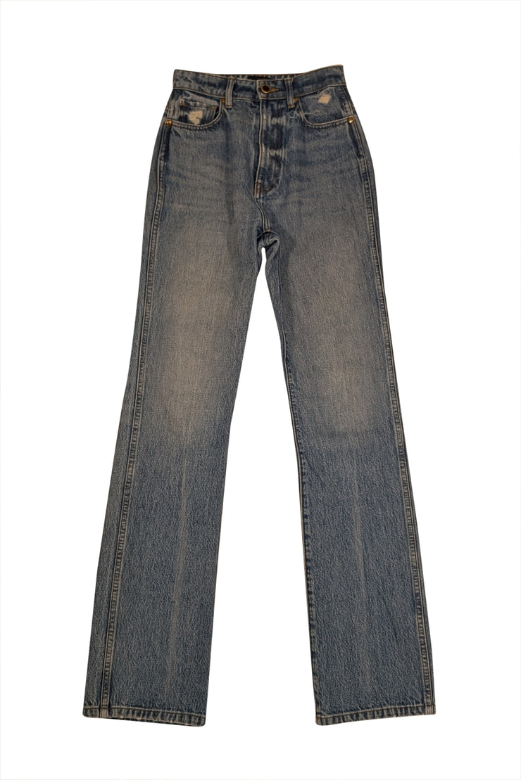 Khaite "Danielle" Medium Wash High Waisted Jean Sz 24 - Current Boutique