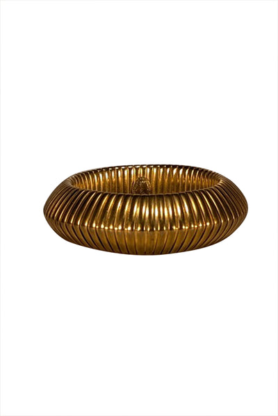 Yves Saint Laurent - Gold Ribbed Bangle Bracelet