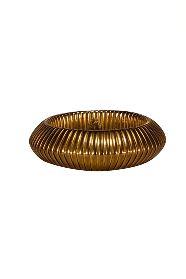 Yves Saint Laurent - Gold Ribbed Bangle Bracelet