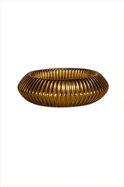 Yves Saint Laurent - Gold Ribbed Bangle Bracelet