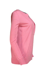 Akris Punto - Pink Virgin Wool Thin Sweater Top Sz 8 - Current Boutique