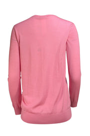 Akris Punto - Pink Virgin Wool Thin Sweater Top Sz 8 - Current Boutique
