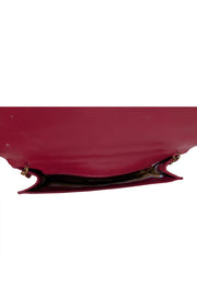 Jimmy Choo - Brick Red Leather Crossbody Bag w/Snakeskin Front Flap