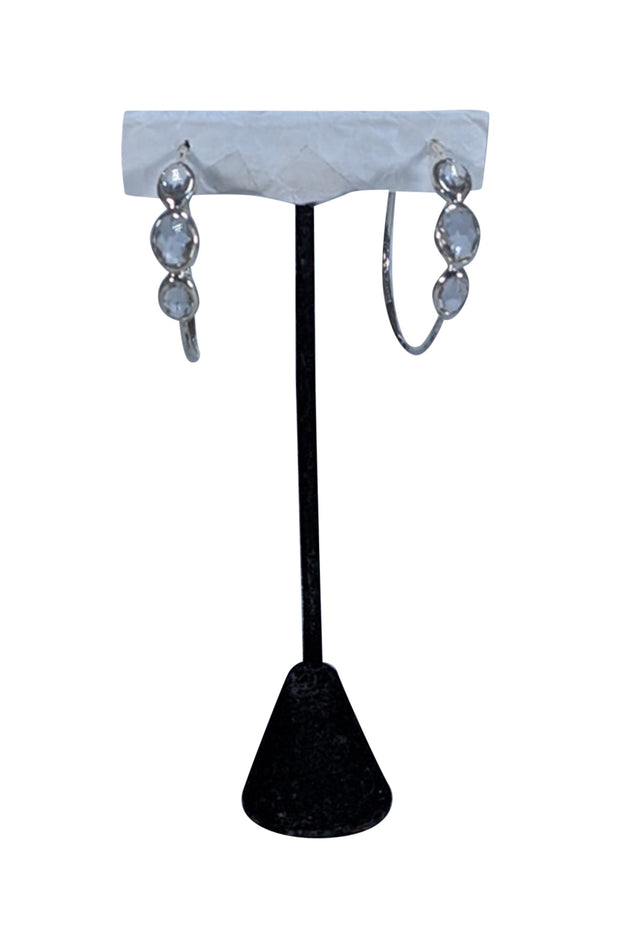 Ippolita - Sterling Silver Rock Crystal Hoop Earrings - Current Boutique