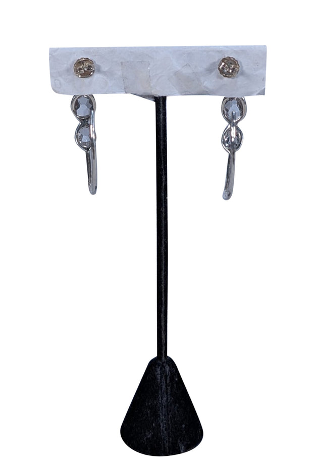 Ippolita - Sterling Silver Rock Crystal Hoop Earrings - Current Boutique