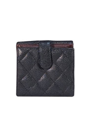 Chanel - Black Quilted Caviar Leather Wallet - Current Boutique