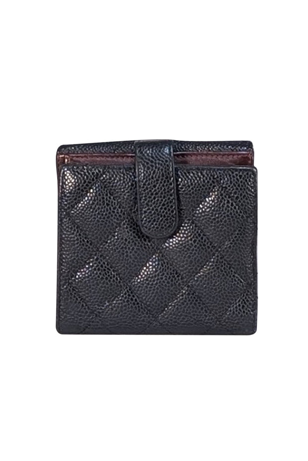 Chanel - Black Quilted Caviar Leather Wallet - Current Boutique