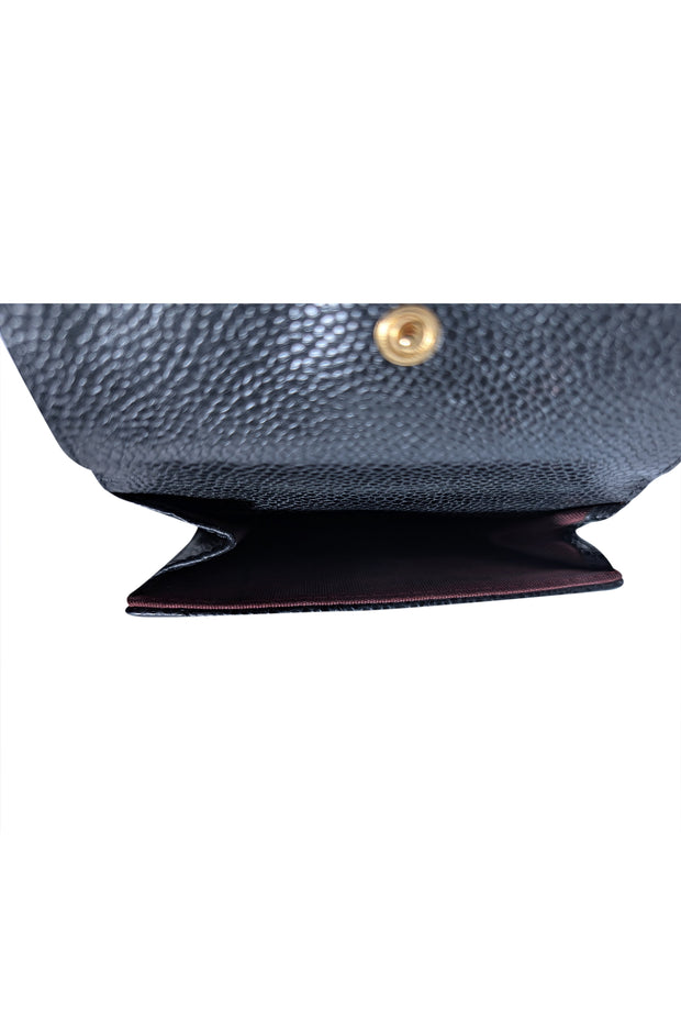 Chanel - Black Quilted Caviar Leather Wallet - Current Boutique