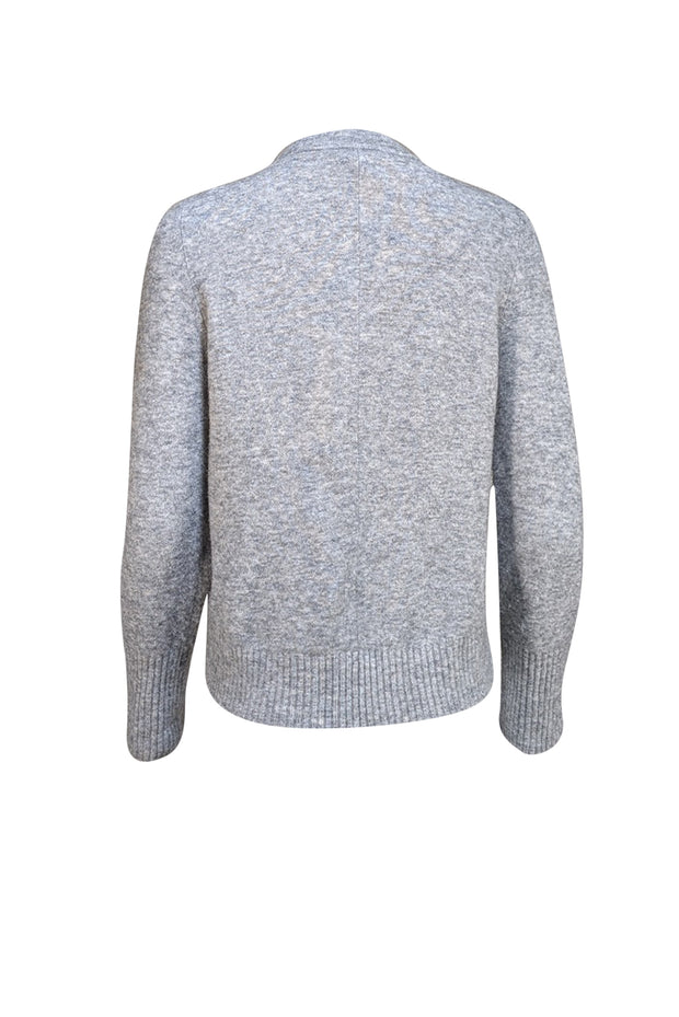 3.1 Phillip Lim - Light Grey Alpaca & Wool Blend Sweater w/ Pearl Details Sz S - Current Boutique