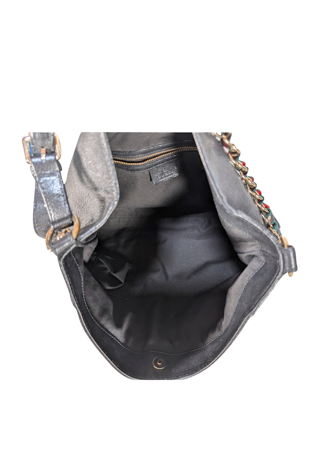 Gucci - Black Leather Large Shoulder Bag