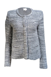 IRO - Grey Bouclé-Knit Jacket Sz 6 - Current Boutique