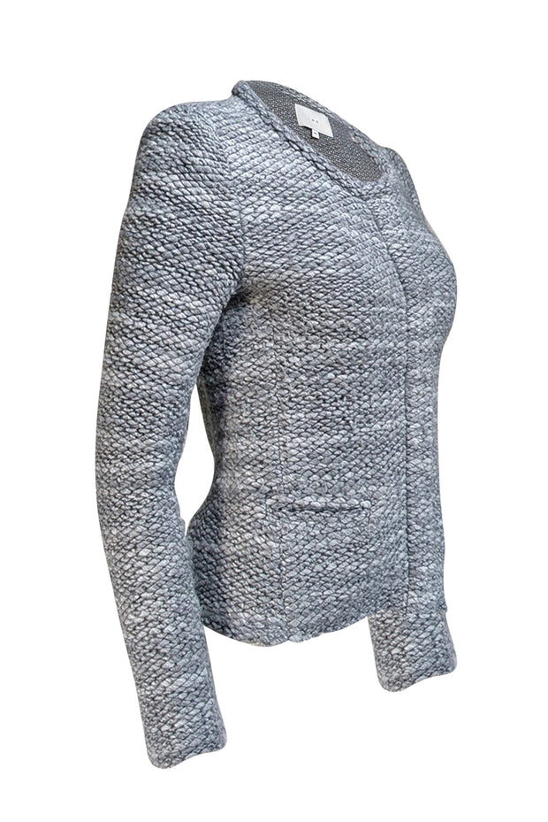 IRO - Grey Bouclé-Knit Jacket Sz 6 - Current Boutique