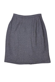 Burberry - Grey Wool Mini Pencil Skirt Sz 4