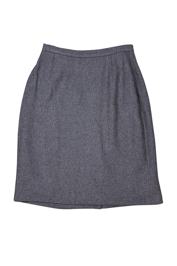 Burberry - Grey Wool Mini Pencil Skirt Sz 4