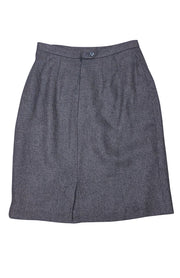 Burberry - Grey Wool Mini Pencil Skirt Sz 4