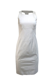 Max Mara - Beige Sleeveless Cut Out Back Dress Sz 4 - Current Boutique