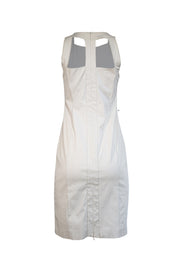 Max Mara - Beige Sleeveless Cut Out Back Dress Sz 4 - Current Boutique