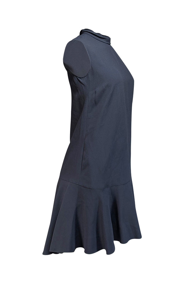 Red Valentino - Black Sleeveless Tie Back Neckline Dress Sz 4 - Current Boutique