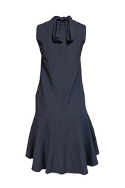 Red Valentino - Black Sleeveless Tie Back Neckline Dress Sz 4 - Current Boutique