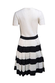 Red Valentino - White & Black Knit Mini Dress Sz S - Current Boutique