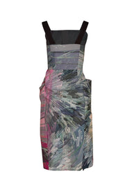 Sportmax - Blue, Green, & Purple Abstract Print Sleeveless Dress Sz M - Current Boutique