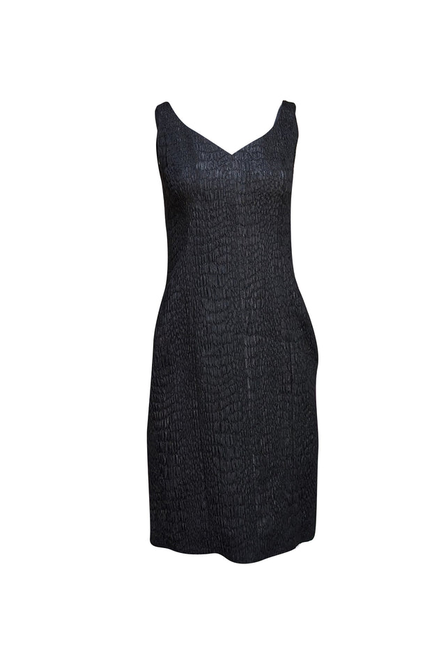 Tom and Linda Platt - Black Textured Mini Cocktail Dress Sz XS