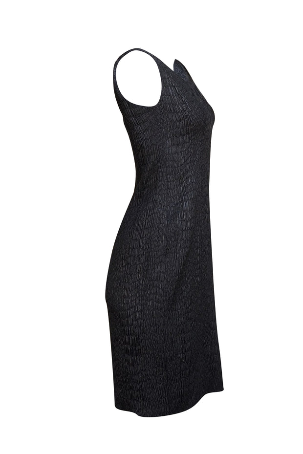 Tom and Linda Platt - Black Textured Mini Cocktail Dress Sz XS