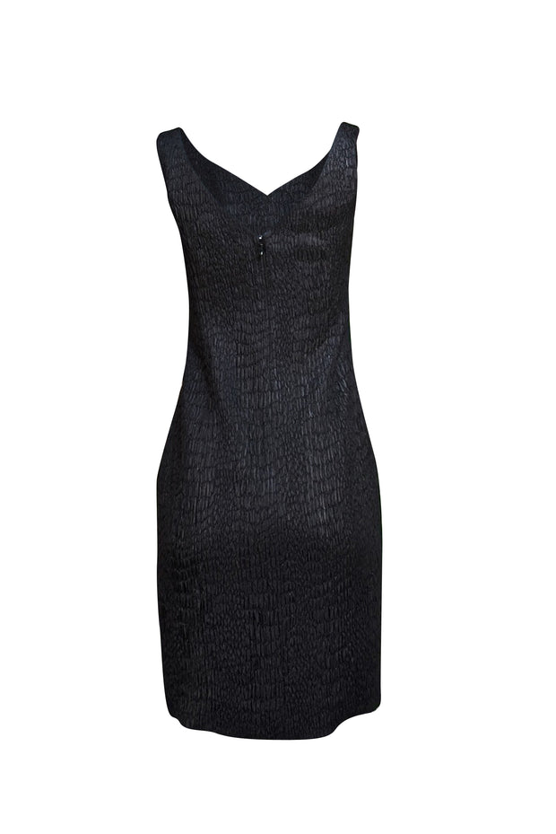 Tom and Linda Platt - Black Textured Mini Cocktail Dress Sz XS
