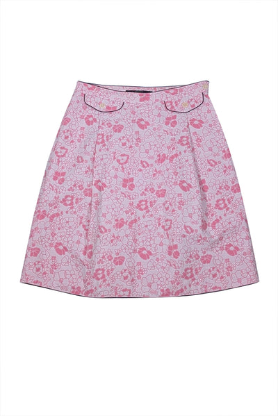 Weekend Max Mara - Pink Floral Mini Skirt Sz 2