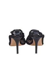 Gianvito Rossi - Black Leather & Net Alisia Pumps Sz 9