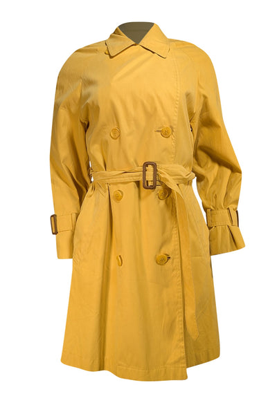 Burberry - Yellow Longline Trench Coat Sz M