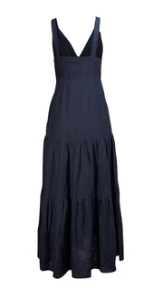 A.L.C. - Navy Sleeveless Button Front Maxi Dress Sz 4