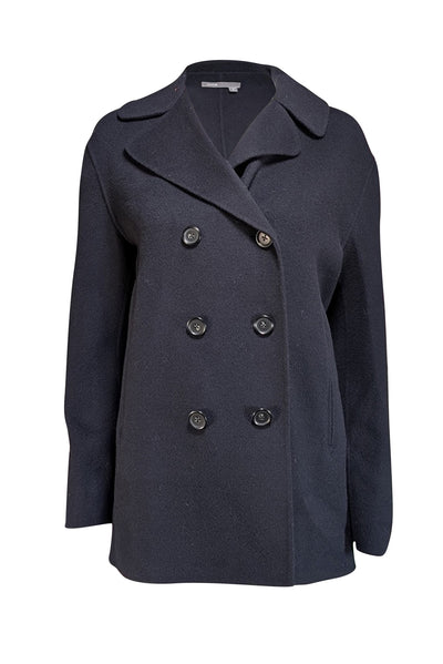 Vince - Dark Navy Wool Blend Peacoat Sz XS - Current Boutique