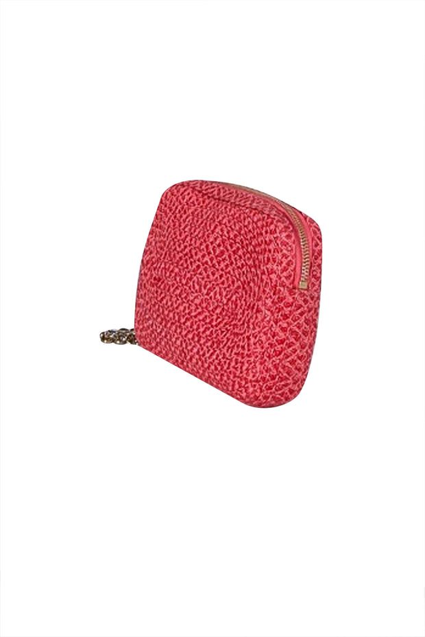 Eric Javits - Coral Pink Raffia Wristlet - Current Boutique