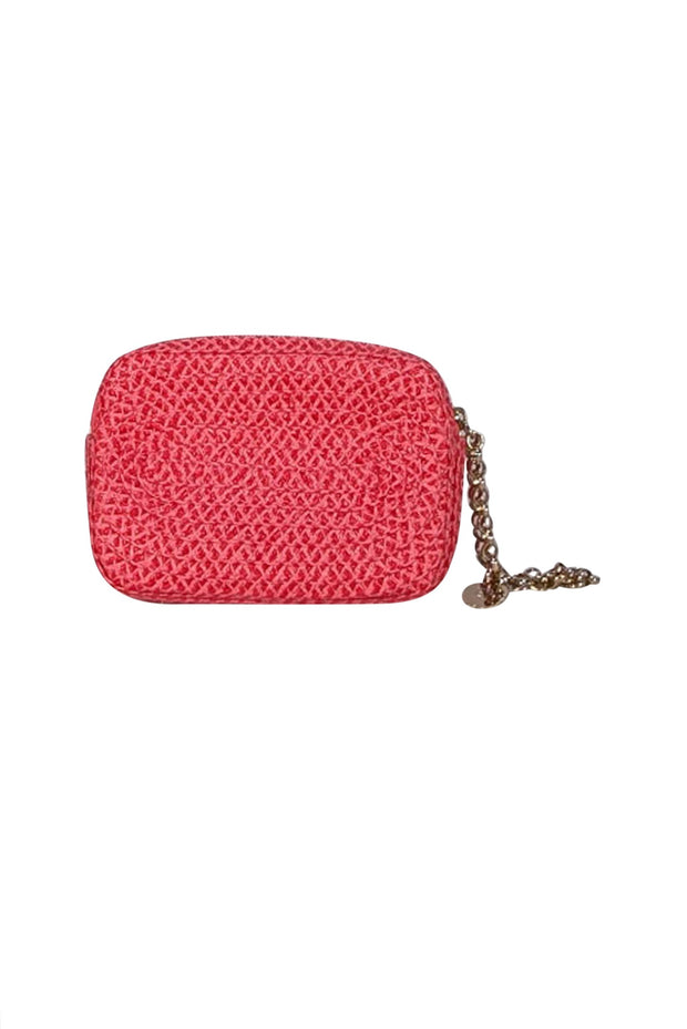 Eric Javits - Coral Pink Raffia Wristlet - Current Boutique