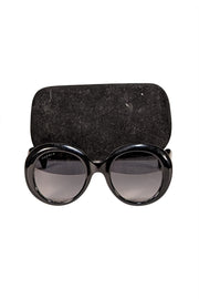 Gucci - Black Large Round Sunglasses - Current Boutique