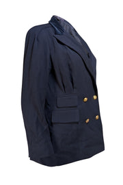 Ralph Lauren - Black Double Breasted Wool W/ Velvet Collar Blazer Sz 8