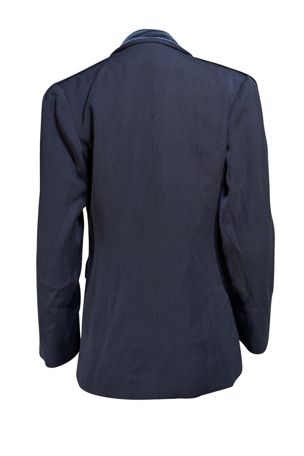 Ralph Lauren - Black Double Breasted Wool W/ Velvet Collar Blazer Sz 8