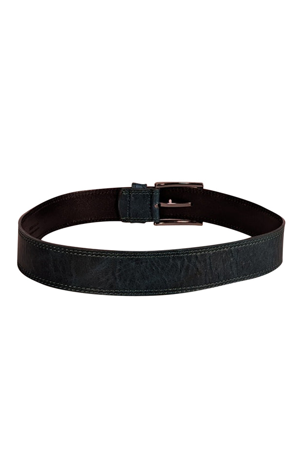 Christian LaCroix - Teal Green Leather Belt Sz M - Current Boutique