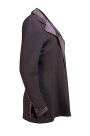 St. John - Brown Knit Wool Blend Blazer w/ Built In Tank Sz 12 - Current Boutique