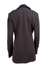 St. John - Brown Knit Wool Blend Blazer w/ Built In Tank Sz 12 - Current Boutique