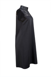 Lafayette 148 - Black Sleeveless Mock Neck Midi Dress Sz S