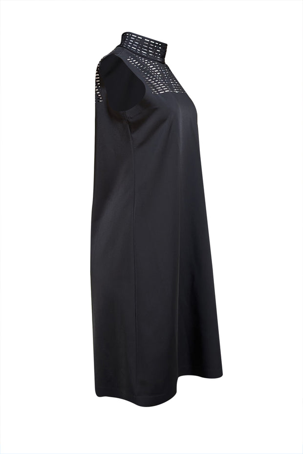 Lafayette 148 - Black Sleeveless Mock Neck Midi Dress Sz S